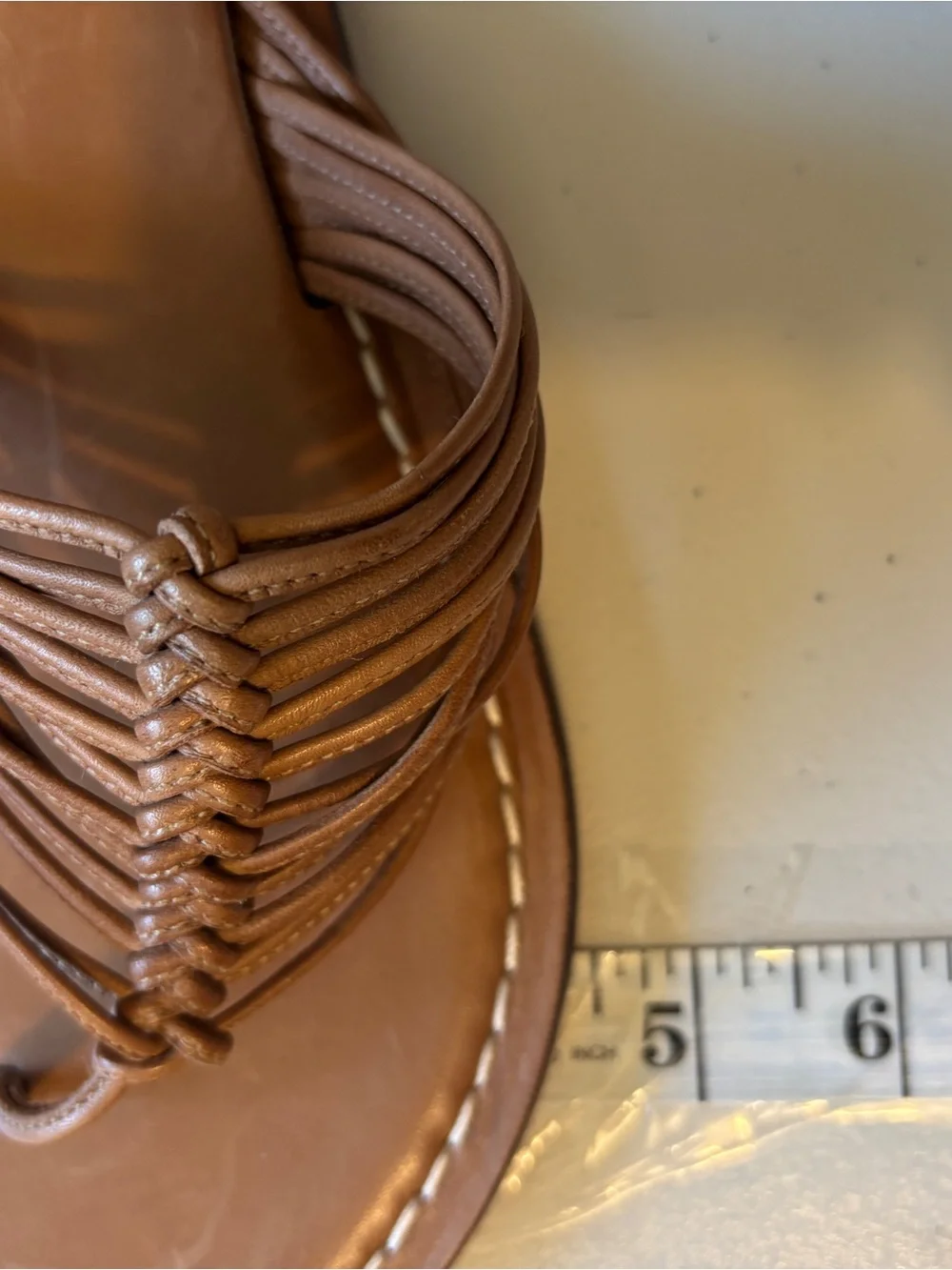 Bernardo Talia Tan Braided Leather Sandal Size 11 Quiet Luxury Old Money Hampton - Picture 4 of 8